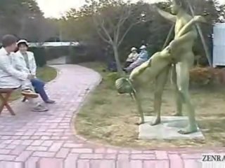 Green יפני גן statues זיון ב ציבורי