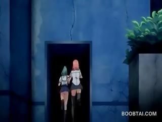 E ëmbël anime adoleshent adolescent tregon të saj organ seksual i mashkullit duke thithur aftësi